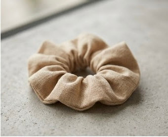 Sundariii Organic Cotton Scrunchies, Everyday Signature Pack, "Clean Girl Energy" - Set of 9, Handcrafted.