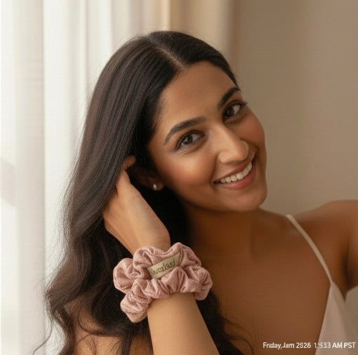Sundariii Mulberry Silk Scrunchies, Premium Luxury Signature Pack, "Quite Luxury Energy" - 9 Pieces, Premium Hair Care, Crease-Free Hold, Hand-Stitched.
