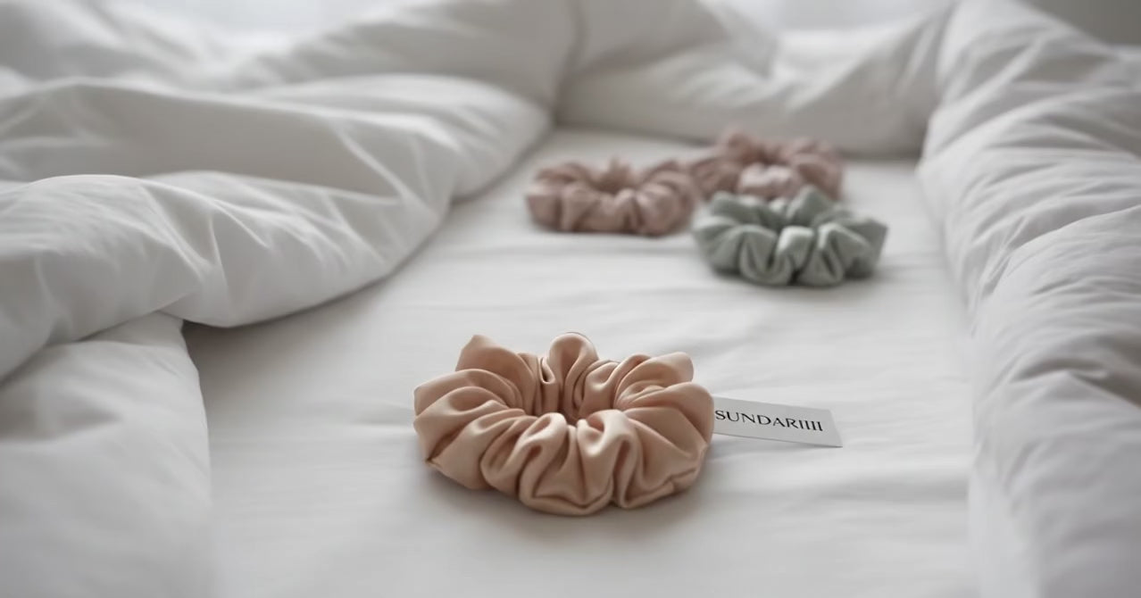scrunchies, hair care, hair tie, hair pony, soft hair, hair styling, sundariii